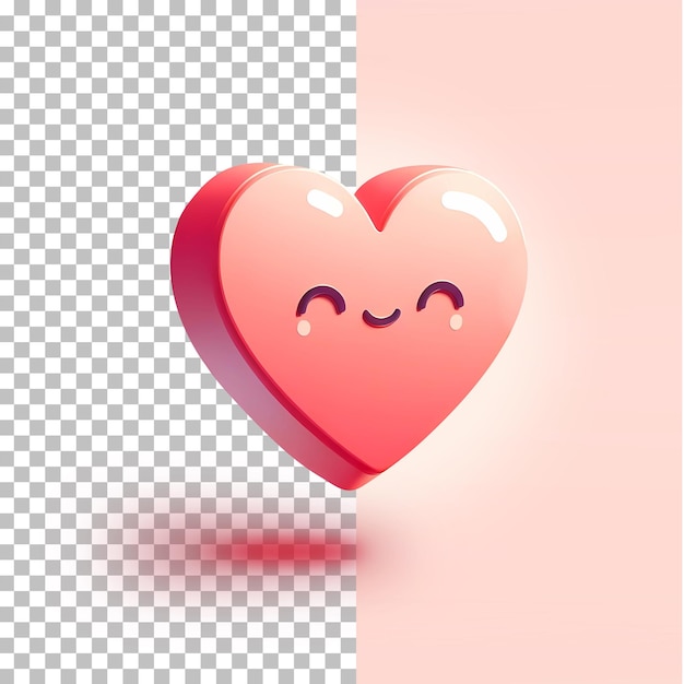 PSD cute heart symbol illustration