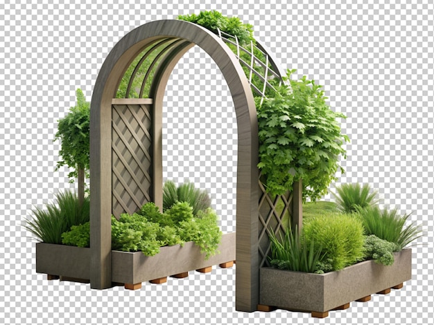 PSD cute herb garden arch