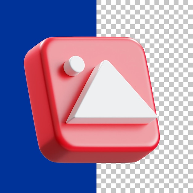 Cute image picture icon 3d render