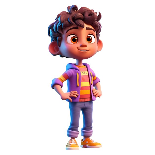 PSD cute isolated boy character