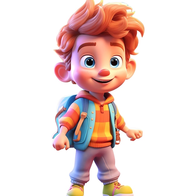 PSD cute isolated boy character