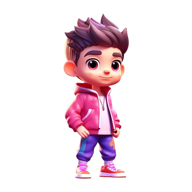 PSD cute isolated boy character