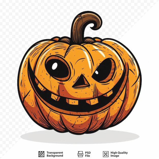 PSD cute jack o lantern with halloween pumpkin