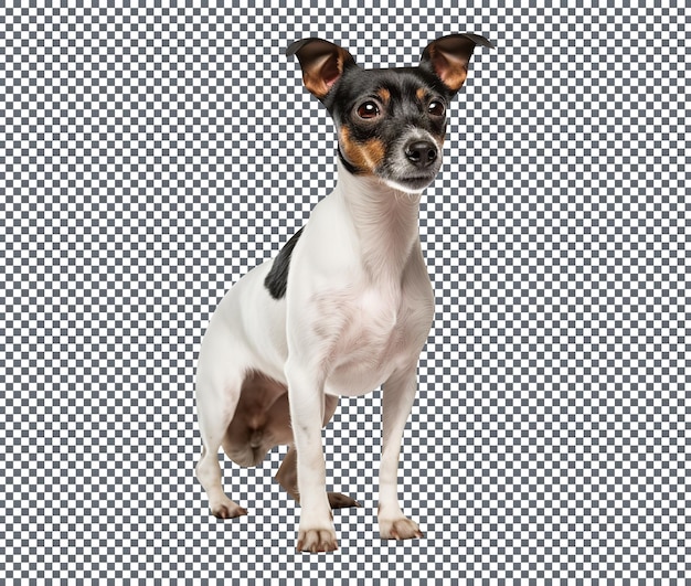 Cute japanese terrier breed dog isolated on a transparent background