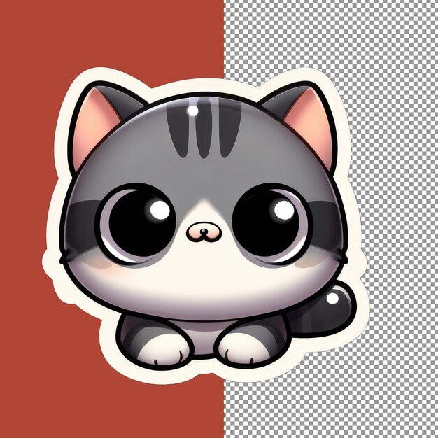 PSD cute kitty paw print png sticker