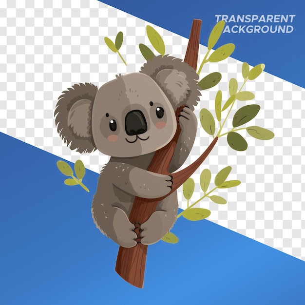 Cute koala cartoon illustration