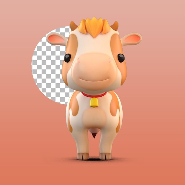 Cute little cow toy for kids suitable for element design