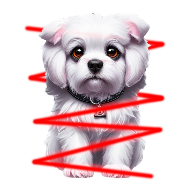 PSD pngの犬のデジタルプリントアートのシャツプリントのための可愛い小さな犬のデザイン