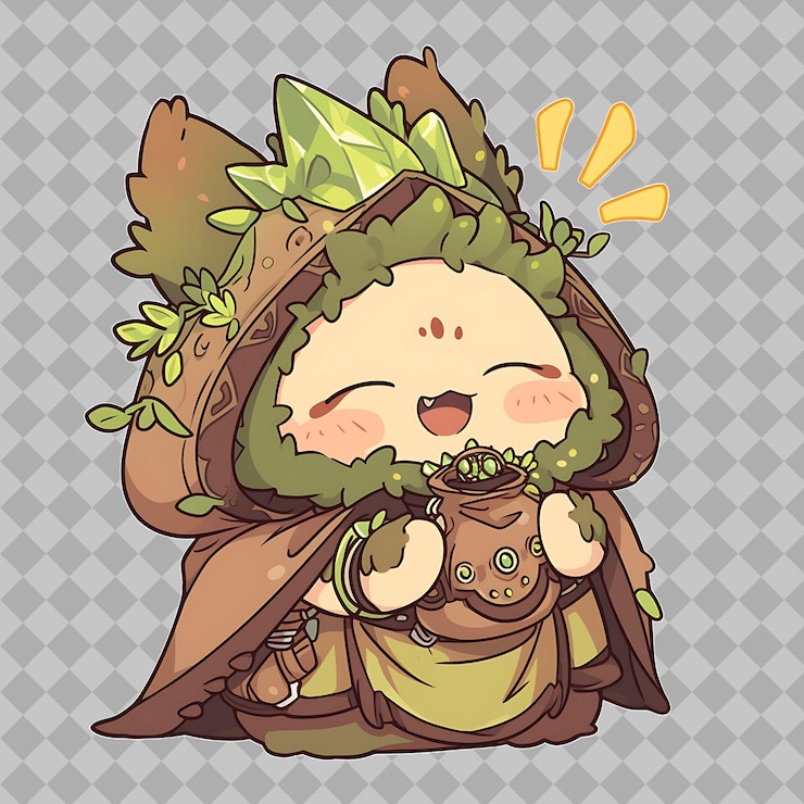 PSD a cute little monster with a hat that says quot im a little girl quot