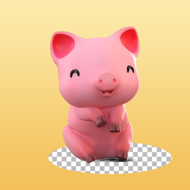 Cute little pig toy for kids suitable for element design