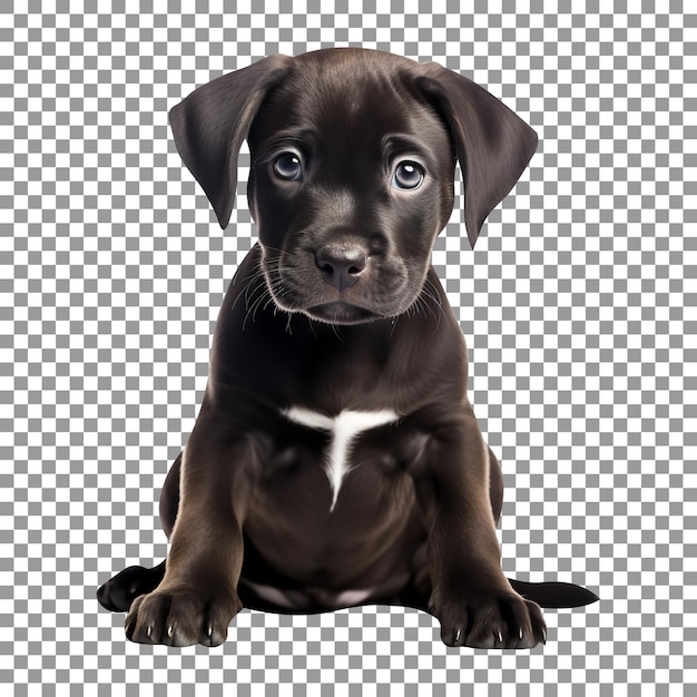 Cute little plott breed puppy isolated on transparent background