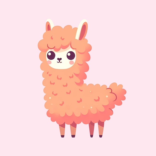 cute llama background