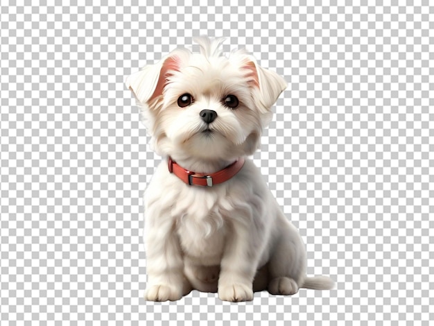 PSD cute maltese dog isolation