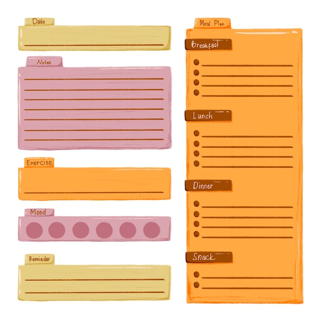 Cute Meal Plan Simple Handdrawing Planner