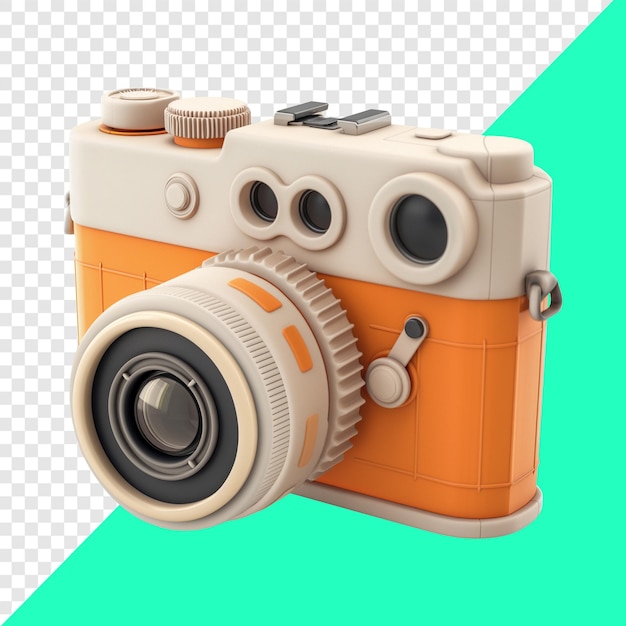 PSD simpatico design 3d della fotocamera mirrorless elementi adatti per le vacanze e il design