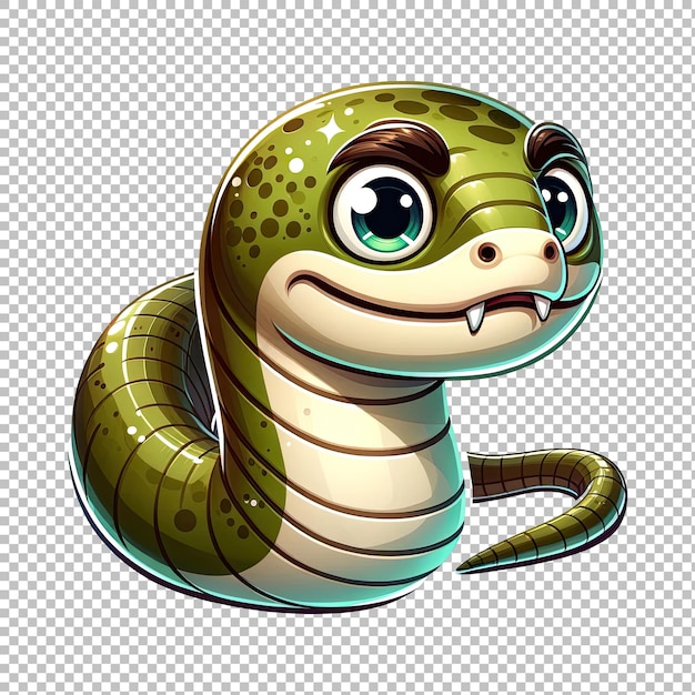 Cute moray eel cartoon character clipart