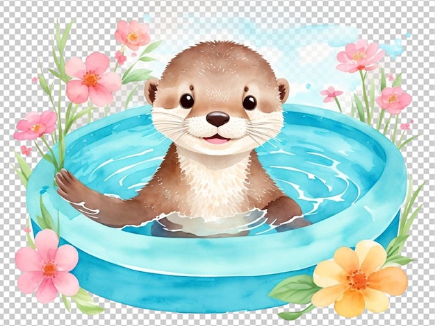 Cute otter summer