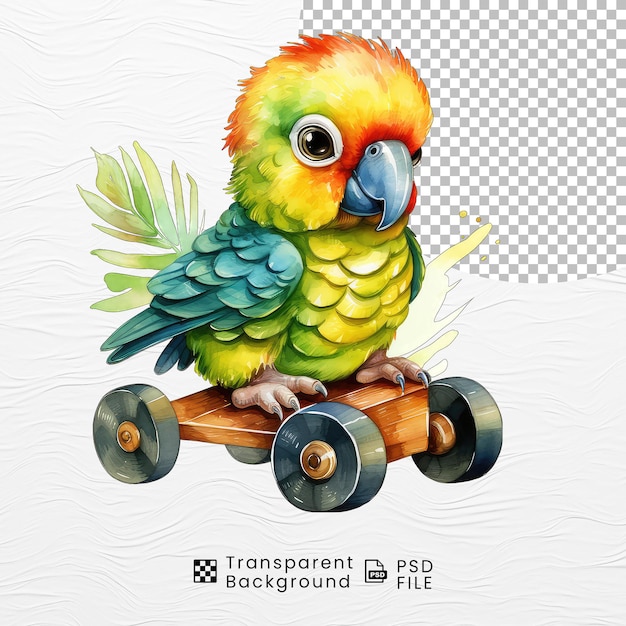 PSD cute parrot png