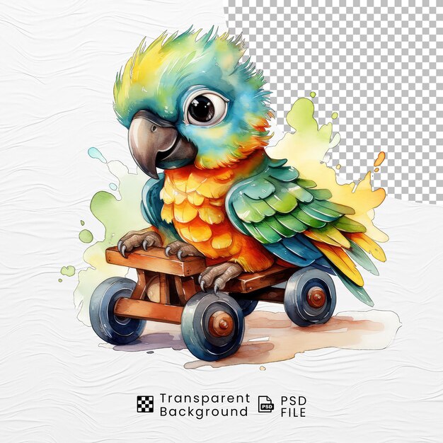 PSD cute parrot png