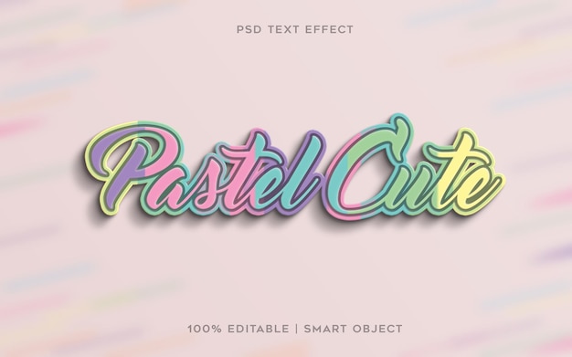 PSD cute pastel text colorful feminine