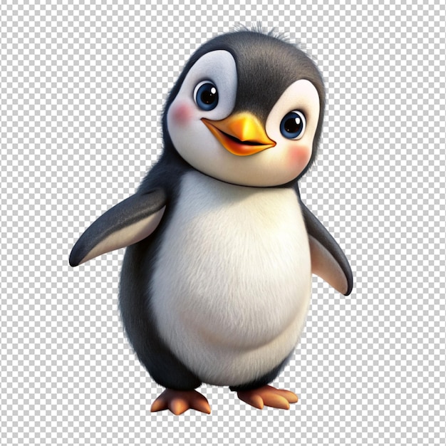 PSD Милый пингвин на прозрачном фоне