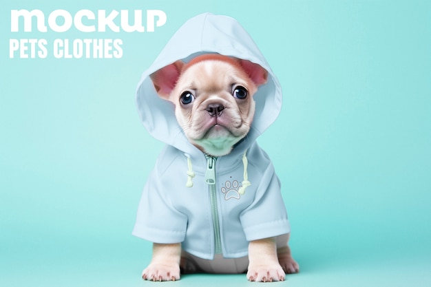 PSD cute pet clothes mockup