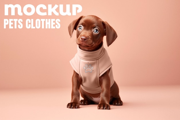 PSD cute pet clothes mockup