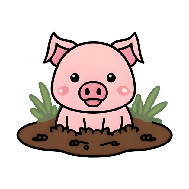 PSD cute pig sticker