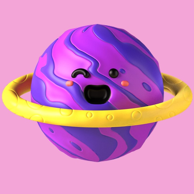 可愛的星球 3D 圖像