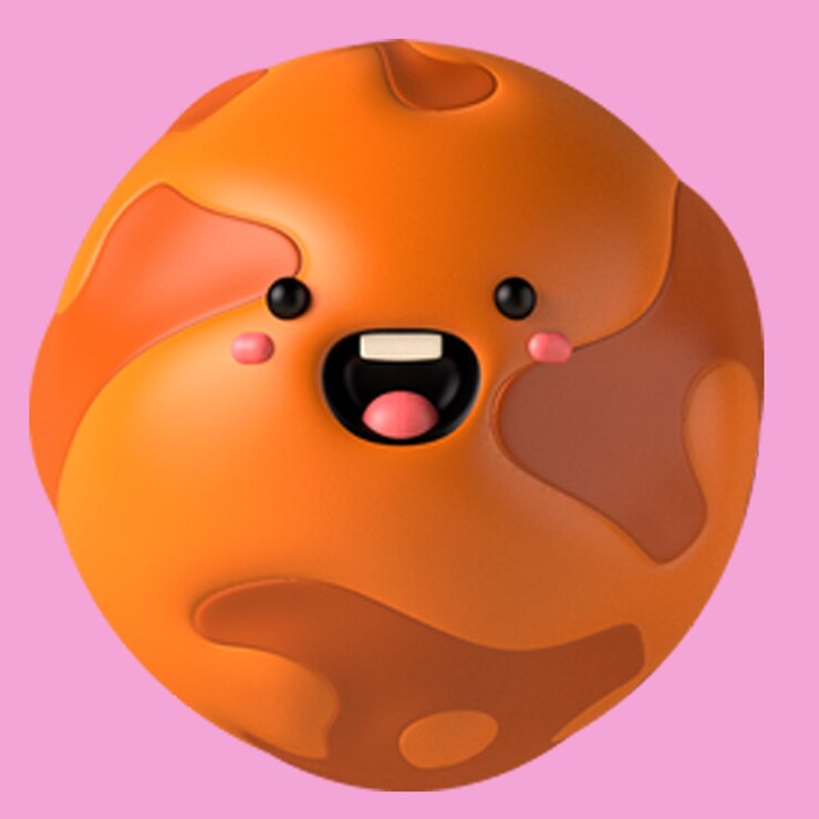 PSD cute planet 3d icon illustration