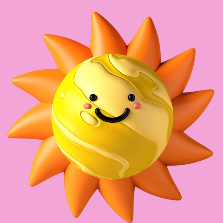 PSD 可愛的星球 3d 圖像