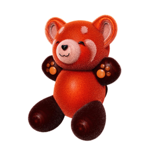 PSD cute plush toy 3d illustration