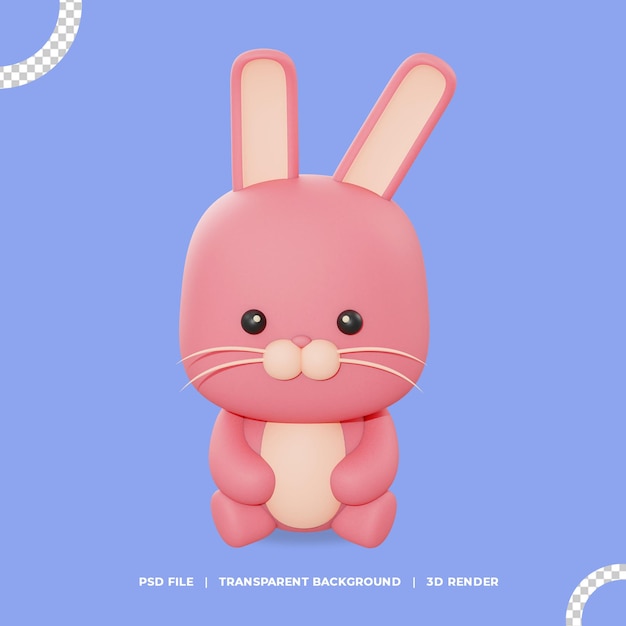 cute rabbit 3d illustration