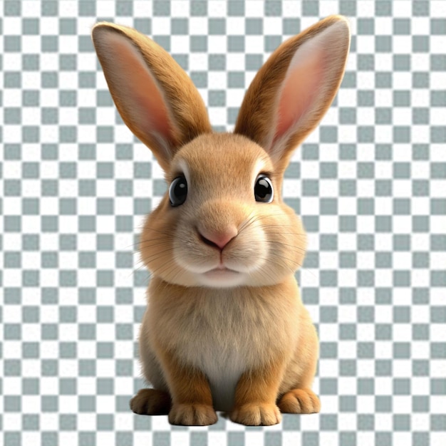 Cute rabbit in flat cartoon style