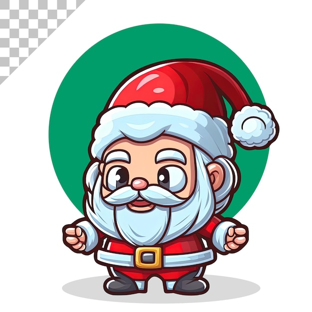 PSD 3d rendering di un babbo natale sveglio charicature