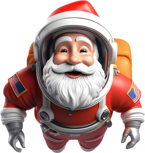 A cute santa claus with a christmas theme aigenerated