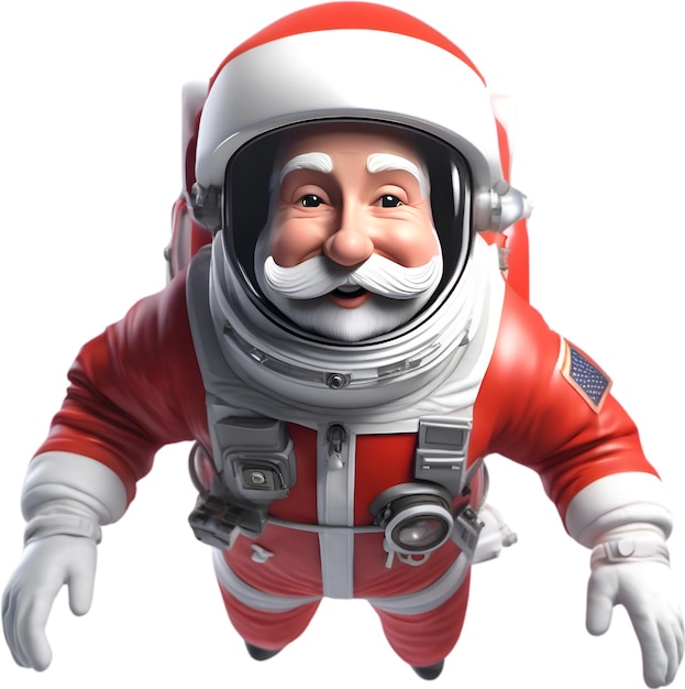 PSD a cute santa claus with a christmas theme aigenerated