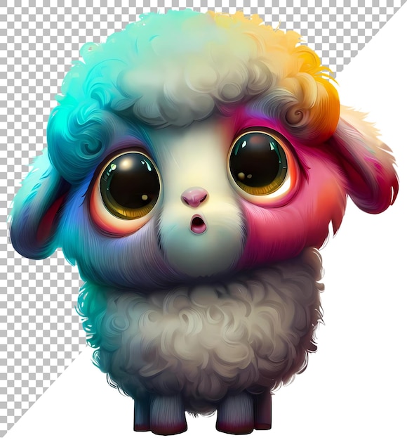 PSD Милый персонаж овечки