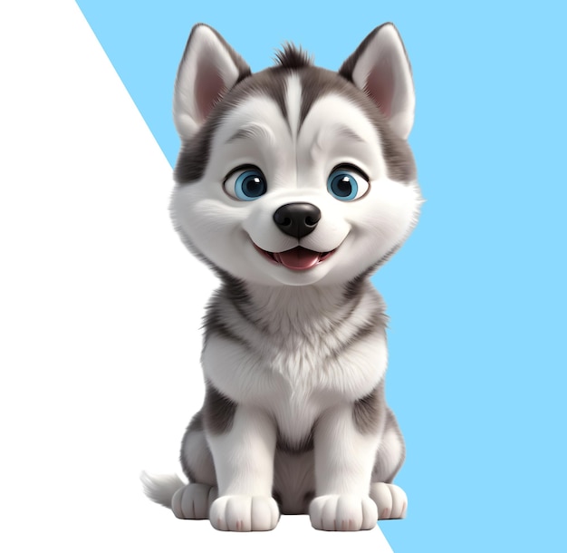 PSD cute siberian husky puppy