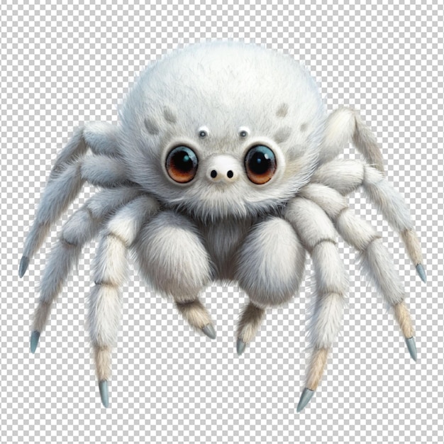 PSD cute spider on transparent background