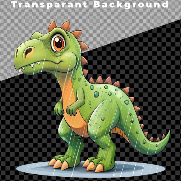 PSD un carino dinosauro spinosauro isolato