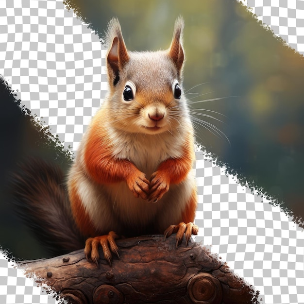 PSD cute squirrel from america transparent background