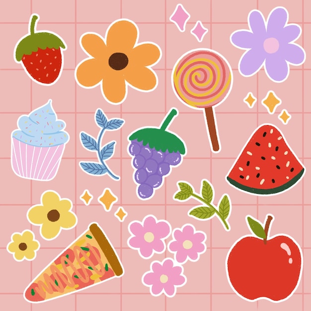 cute stickers set