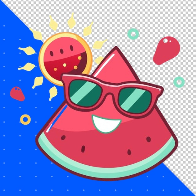 カッコいい夏のステッカー PNG 透明の背景