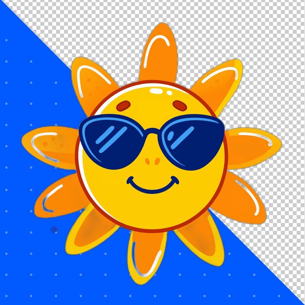 可愛的夏季貼紙 PNG 透明背景