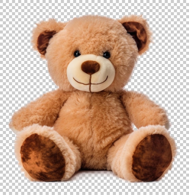 Cute teddy bear isolated on transparent background