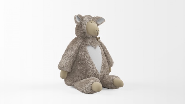 cute teddy bear isolated on white