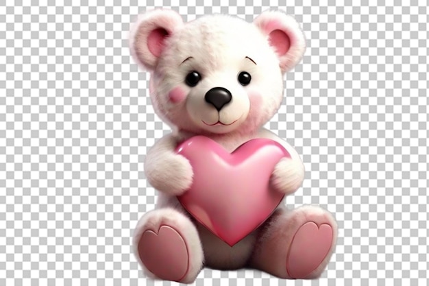 Cute teddy bear with neon sitting