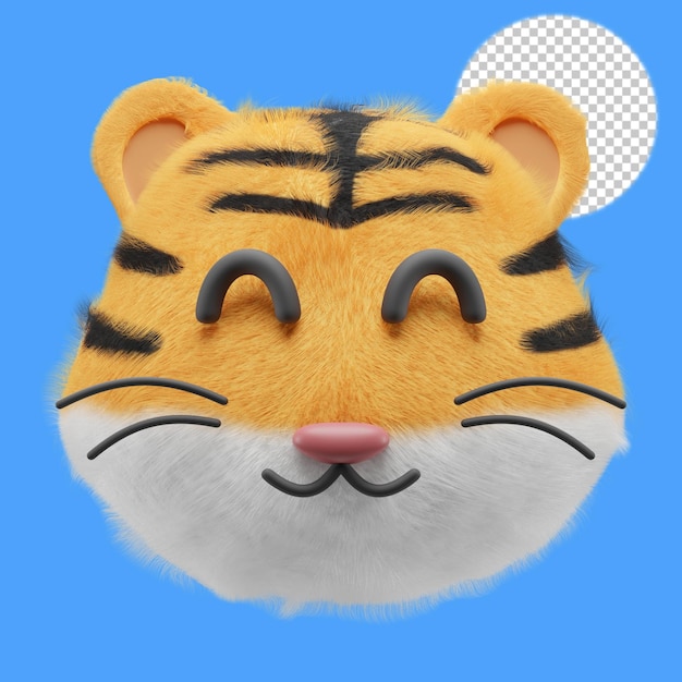 Cute tiger 3d illustration