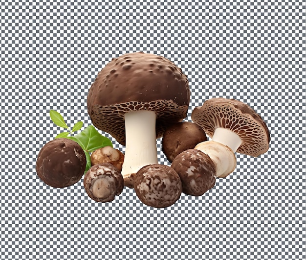 Cute truffles isolated on transparent background